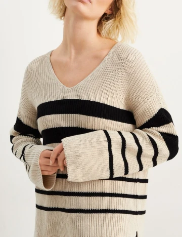 Pulover C&A, bej/negru