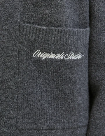 Cardigan Jack&Jones, gri inchis