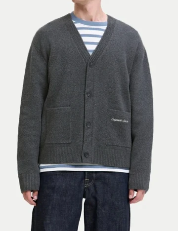 Cardigan Jack&Jones, gri inchis