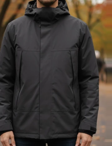 Geaca impermeabila Only, gri inchis