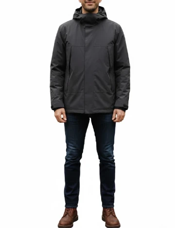 Geaca impermeabila Only, gri inchis