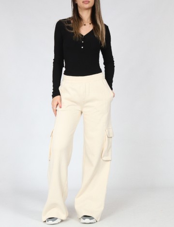 Pantaloni C&A, crem
