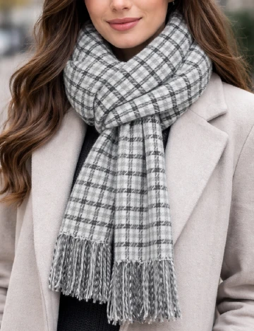 Fular Only, gri/negru