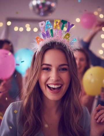 
						Coronita de petrecere AVEC, mix culori