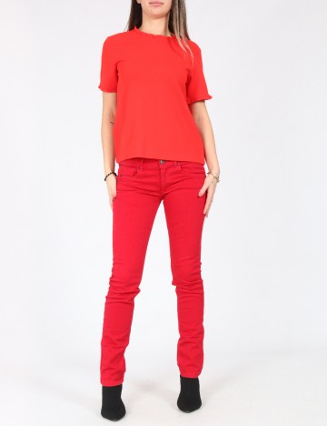 Pantaloni Zara, rosu