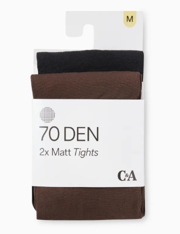 
						Set ciorapi 2 perechi C&A, negru/maro