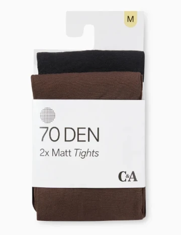 Set ciorapi 2 perechi C&A, negru/maro