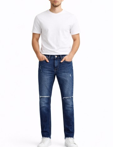 
						Blugi Bershka, albastru