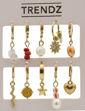 
						Set Cercei Trendz, auriu