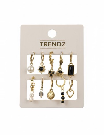
						Set Cercei 10 bucati Trendz, auriu