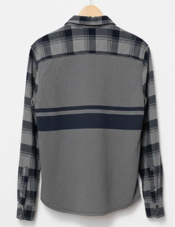 Camasa Zara, gri/bleumarin