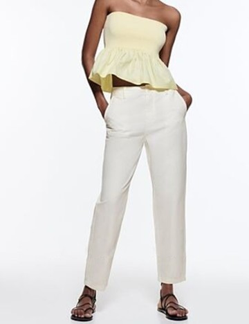 
						Pantaloni Zara, alb
