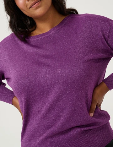 Bluza Kaffe Curve, mov