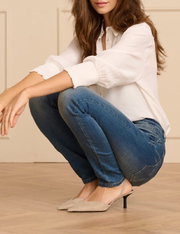 Blugi Cream, albastru