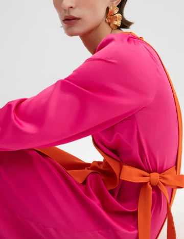 Rochie medie Touche, portocaliu/roz