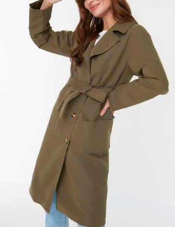 Trench TRENDYOL, kaki