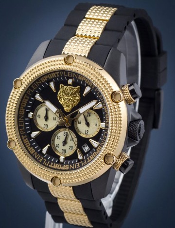 Ceas Hurricane Philipp Plein, auriu/negru