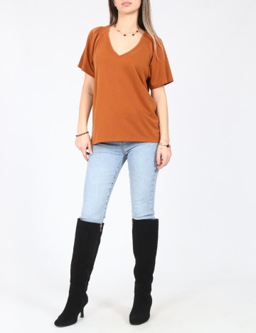 Bluza Minus, caramiziu