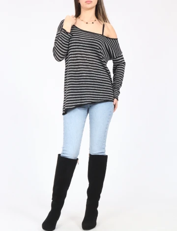 Bluza Zara, gri/negru