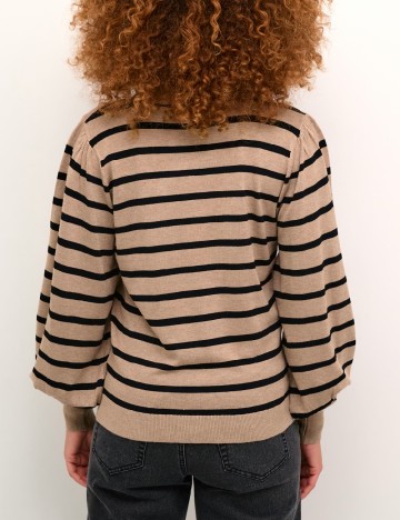 Bluza Kaffe, maro/negru