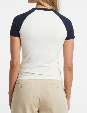 Tricou Guess Jeans, ecru