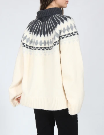 Pulover C&A, gri/alb