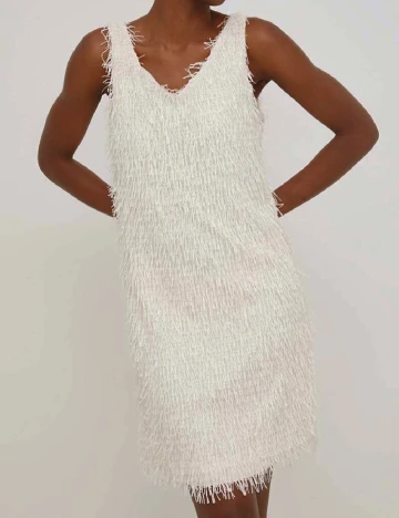 Rochie scurta Answear LAB, ecru