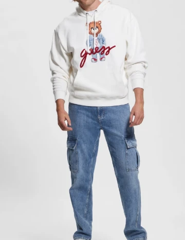 Hanorac Oversize Guess, alb