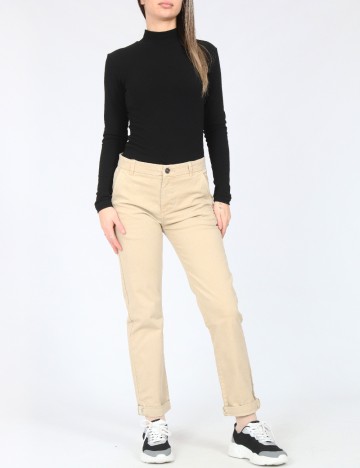 Pantaloni Zara, crem