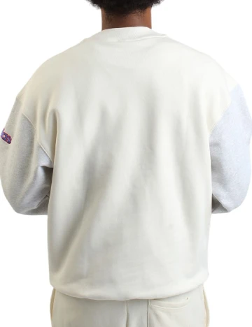 Bluza Oversize Adidas, ecru/gri