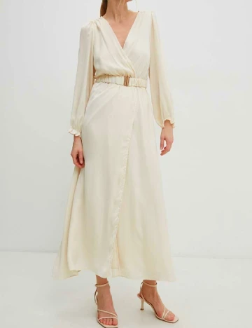 Rochie lunga Answear LAB, crem