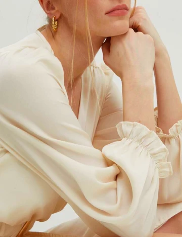 Rochie lunga Answear LAB, crem