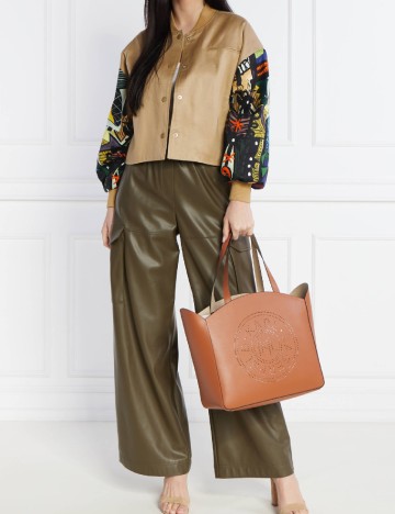 
						Jacheta Desigual, maro/mix culori