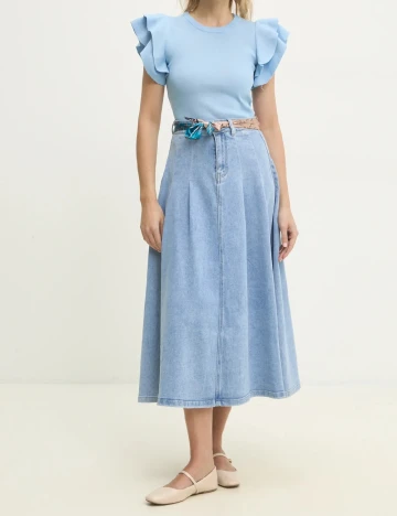 Fusta Answear LAB, albastru