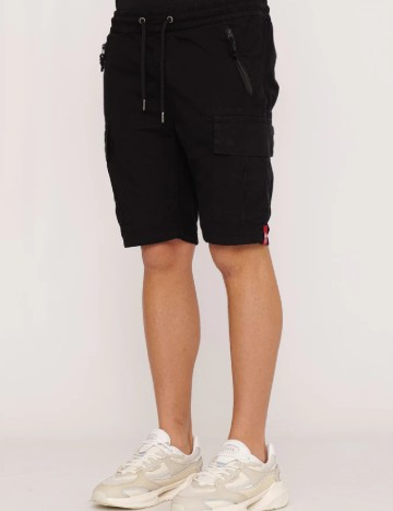 Pantaloni scurti ALPHA INDUSTRIES, negru