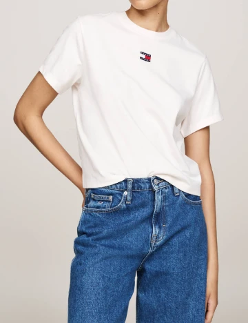 Tricou Tommy Jeans, ecru