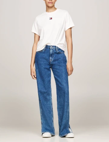 Tricou Tommy Jeans, ecru