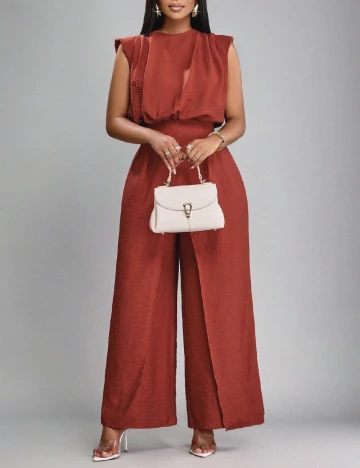 Salopeta SHEIN, caramiziu