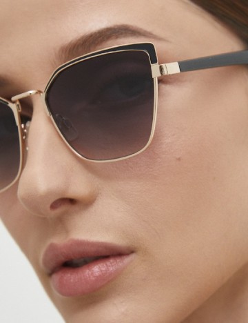 Ochelari de soare Answear LAB, negru/auriu