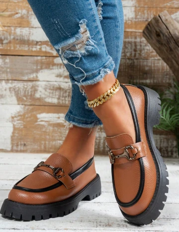 Mocasini SHEIN, maro