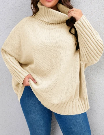 Pulover SHEIN CURVE, galben deschis