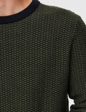 Pulover Selected, verde, L Verde