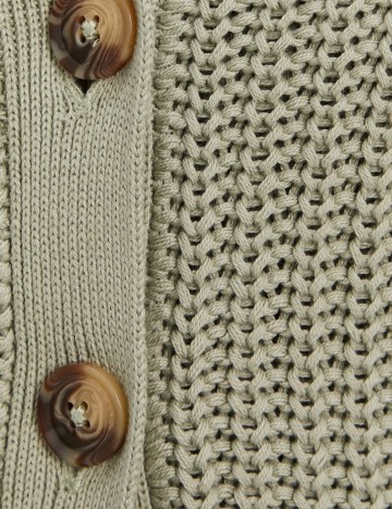 Cardigan Pieces, verde, L