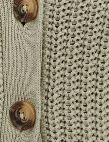 Cardigan Pieces, verde, L