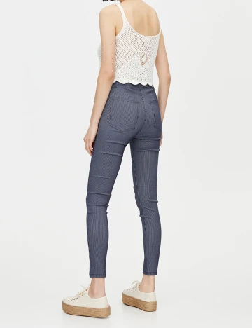 Pantaloni Pull&Bear, albastru, 38