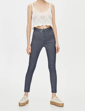 Pantaloni Pull&Bear, albastru, 38