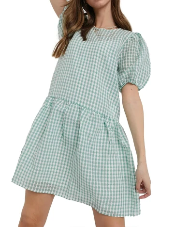 Rochie Pieces, verde, XS