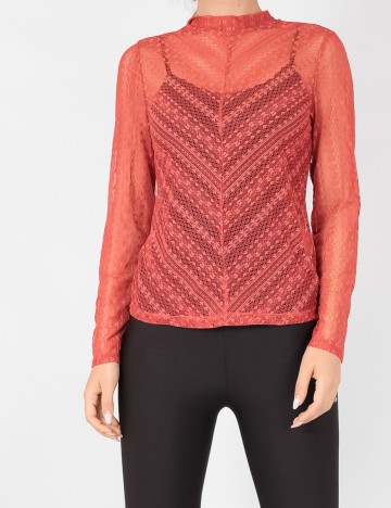 Bluza Only, caramiziu, M