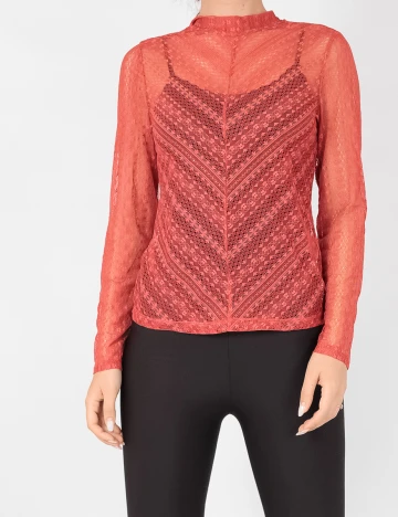 Bluza Only, caramiziu, M