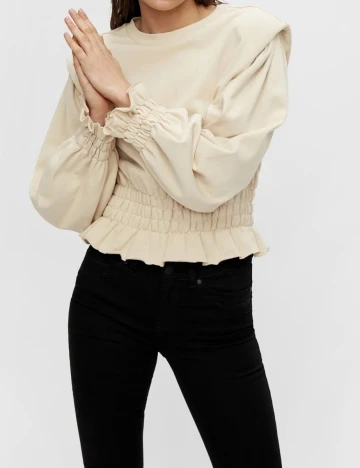 Bluza Object, crem, L